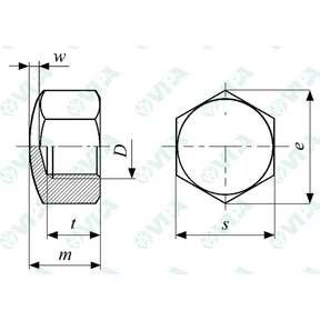 DIN 917 tuercas hexagonales ciegas