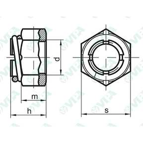 UNI 9319 Vargal® selbstsichernde Sechskantmuttern mit Feder