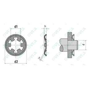  Spring washers for shafts without grooves