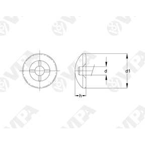  Anneaux de fixation avec bouchon RPC