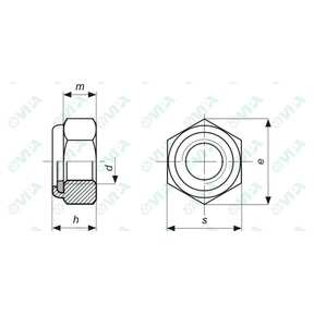 DIN 985, ISO 10511, UNI 7474 écrou auto-freiné hexagonal bague nylon